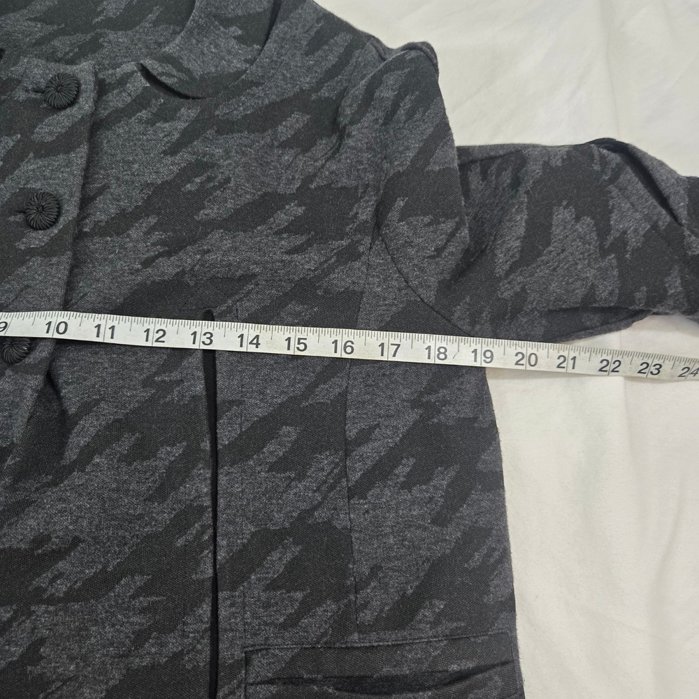 Marc‎ By Marc Jacobs Swing Coat Womens XS Gray Camo Knit Peter Pan Collar Jacket - Picture 8 of 11